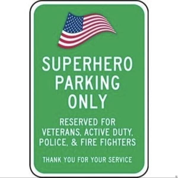 Accuform RESERVED PARKING SIGN SUPERHERO FRP092RA FRP092RA - main